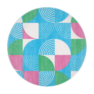 Planche À Découper Cercles graphiques : motif vintage sans soudure.