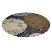 Planche À Découper Cercles gris Brown minimalistes (Coin)