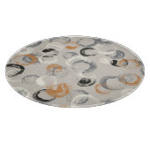 Planche À Découper Cercles Gris: Motif Simple Sans Couture (Coin)