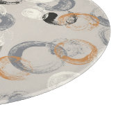 Planche À Découper Cercles Gris: Motif Simple Sans Couture (Coin)