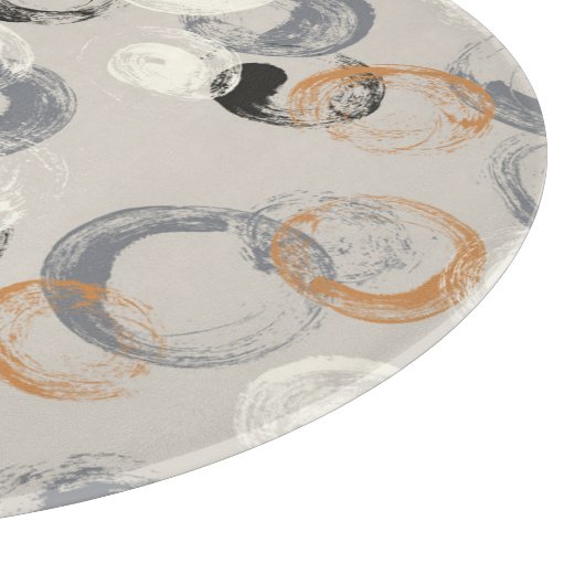 Planche À Découper Cercles Gris: Motif Simple Sans Couture (Coin)