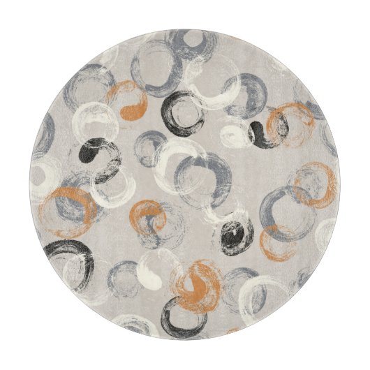 Planche À Découper Cercles Gris: Motif Simple Sans Couture (Devant)