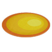 Planche À Découper Cercles orange rétro (Coin)