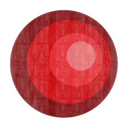 Planche À Découper Cercles Rouges Rétro (Devant)
