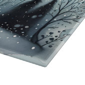 Planche À Découper Cerf de nuit d'hiver étoilé (Coin)