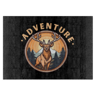 Planche À Découper Cerf - Faune - Camping - Aventure
