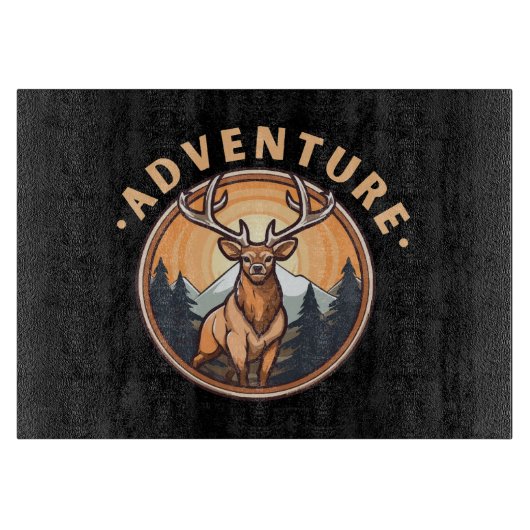 Planche À Découper Cerf - Faune - Camping - Aventure (Devant)