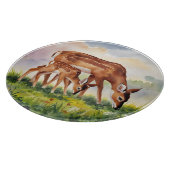 Planche À Découper Cerf peint Mère et Bébé (Coin)