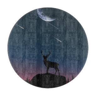 Planche À Découper cerfs au clair de lune