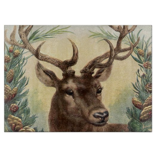 Planche À Découper Cerfs communs vintages (Devant)