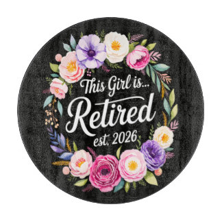 Planche À Découper Cette fille est retraitée 2026 Floral Retiret