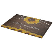 Planche À Découper Chaîne de tournesol rustique lumières Mariage cade (Coin)