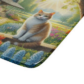 Planche À Découper Chalet de printemps/jardin & chat (Coin)