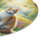 Planche À Découper Chalet de printemps/jardin & chat (Coin)