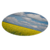 Planche À Découper Champ de Canola & Nuages (Coin)