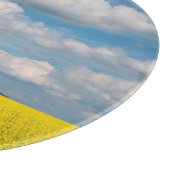 Planche À Découper Champ de Canola & Nuages (Coin)
