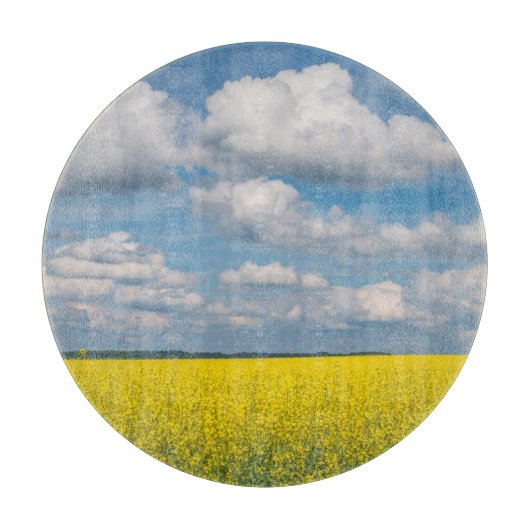 Planche À Découper Champ de Canola & Nuages (Devant)