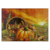 Planche À Découper Champ de citrouille de Thanksgiving (Devant)