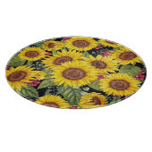 Planche À Découper Champ de tournesol : aquarelle noir arrière - plan (Coin)