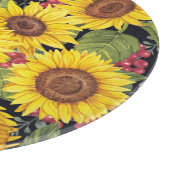 Planche À Découper Champ de tournesol : aquarelle noir arrière - plan (Coin)