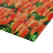 Planche À Découper Champ orange de tulipes (Coin)