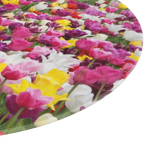 Planche À Découper champ plein de tulipes (Coin)