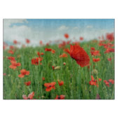 Planche À Découper Champ rouge de pavots (Devant)