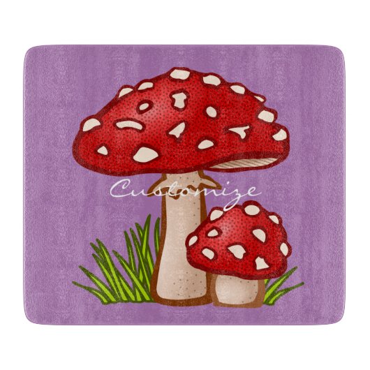 Planche À Découper Champignons Amanita Rouge Thunder_Cove (Devant)