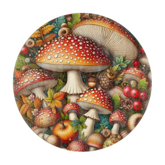Planche à découper Champignons d'Automne (Devant)