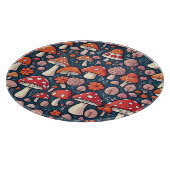 Planche À Découper Champignons fleuris rouges mignons dans un décor v (Coin)