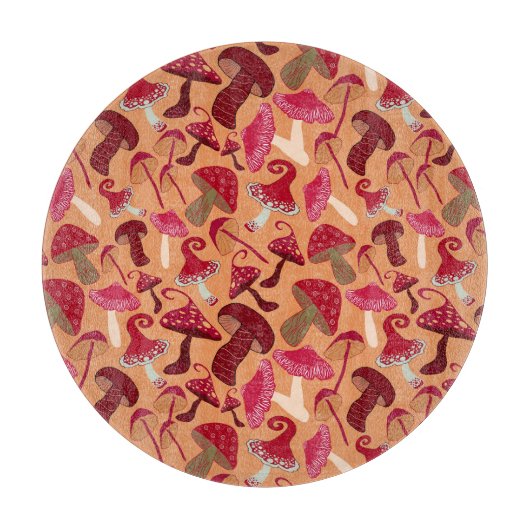 Planche À Découper Champignons mignons (Devant)