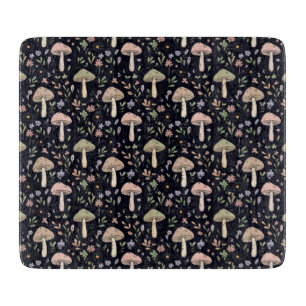 Planche À Découper Champignons Sombres Riches Cadeau de Cuisine de