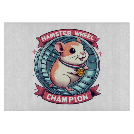 Planche À Découper Champion de roue de hamster (Devant)