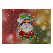 Planche À Découper Chandail de Noël Gnome Feux Tangle (Devant)