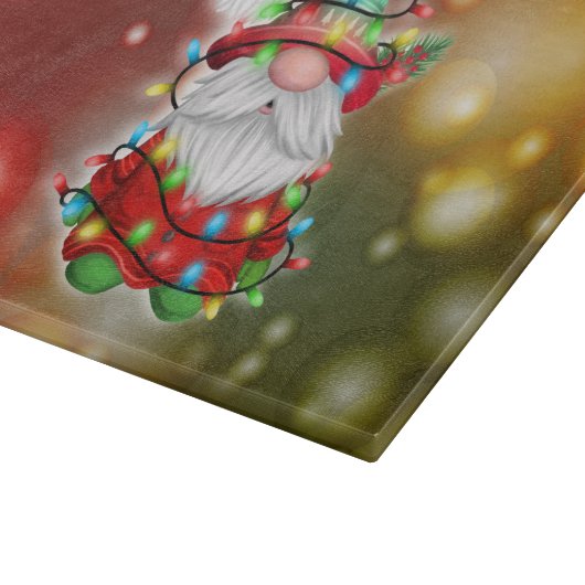 Planche À Découper Chandail de Noël Gnome Feux Tangle (Coin)