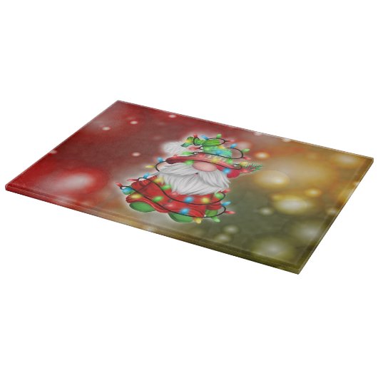 Planche À Découper Chandail de Noël Gnome Feux Tangle (Coin)