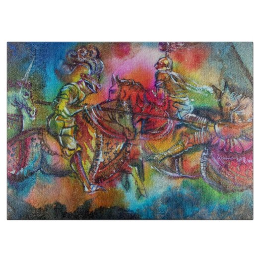 PLANCHE À DÉCOUPER CHANSON DE ROLAND/ COMBAT DES CHEVALIERS EN TOURNO (Devant)