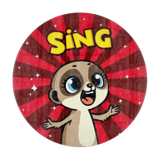 Planche À Découper Chanter Meerkat (Devant)