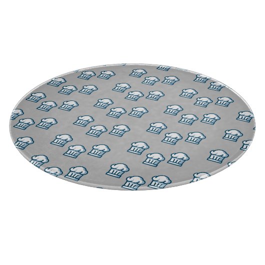 Planche À Découper Chapeaux blancs sur gris (Coin)