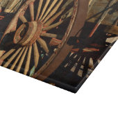 Planche À Découper Chariot antique de train de mule (Coin)