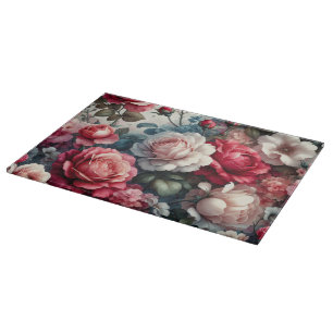 Planche À Découper Charme floral de la rose intemporelle