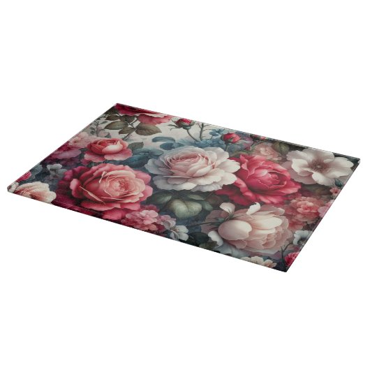 Planche À Découper Charme floral de la rose intemporelle (Coin)