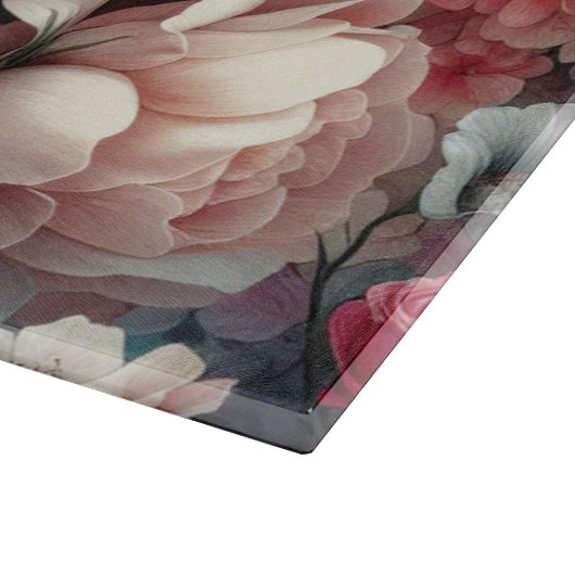 Planche À Découper Charme Floral Rose intemporel (Coin)