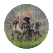 Planche À Découper Chasse faisan avec GSP (Devant)