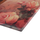 Planche À Découper Chat abyssinien avec Rose - Saint Valentin (Coin)