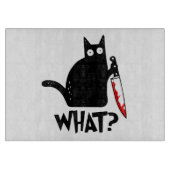 Planche À Découper Chat assassin avec couteau (Devant)