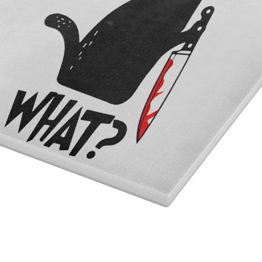 Planche À Découper Chat assassin avec couteau (Coin)