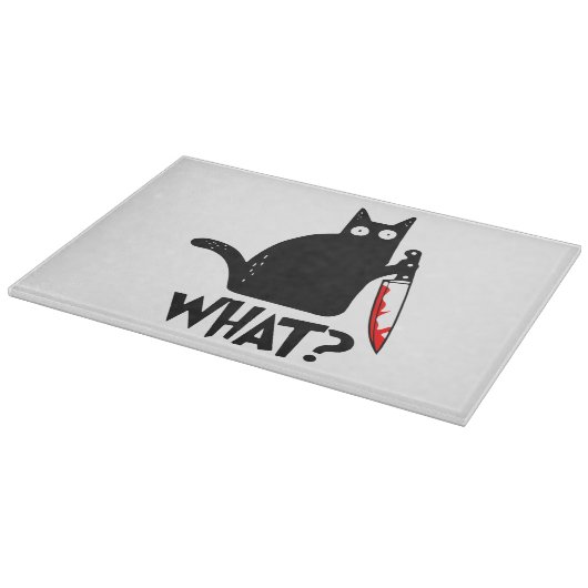 Planche À Découper Chat assassin avec couteau (Coin)