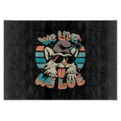 Planche À Découper Chat au Schtroumpf - Nous vivons Nous aimons (Devant)