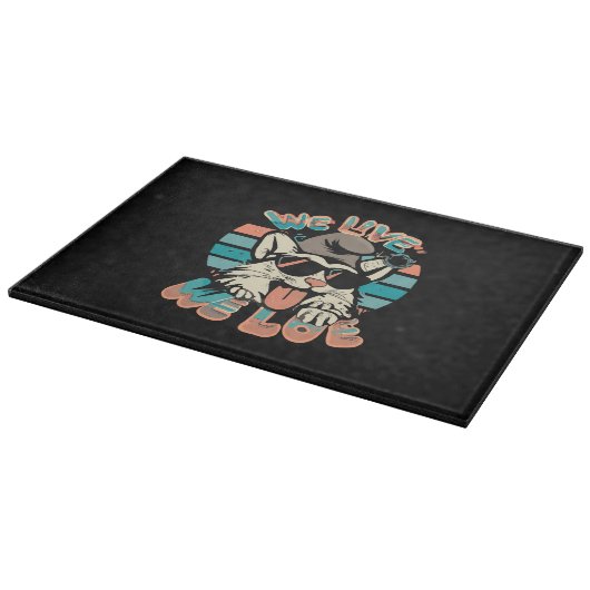 Planche À Découper Chat au Schtroumpf - Nous vivons Nous aimons (Coin)